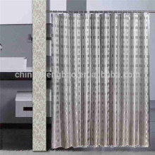 Tissus en polyester rideaux de douche de luxe avec motif imprimé en grille